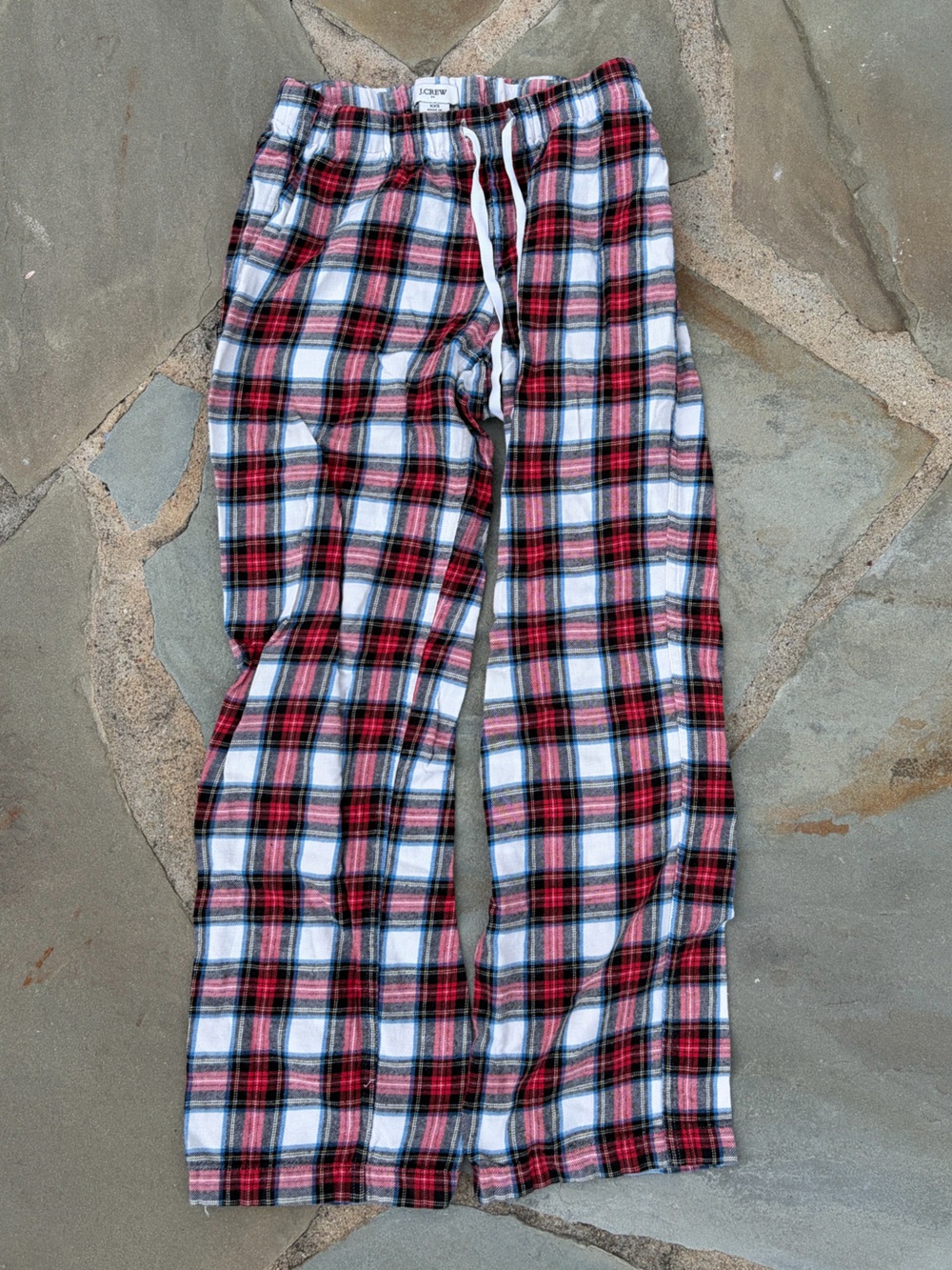 J. Crew Red, Black & Blue Plaid Flannel Pants